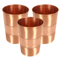 Middle Hammered Copper Glasses Set