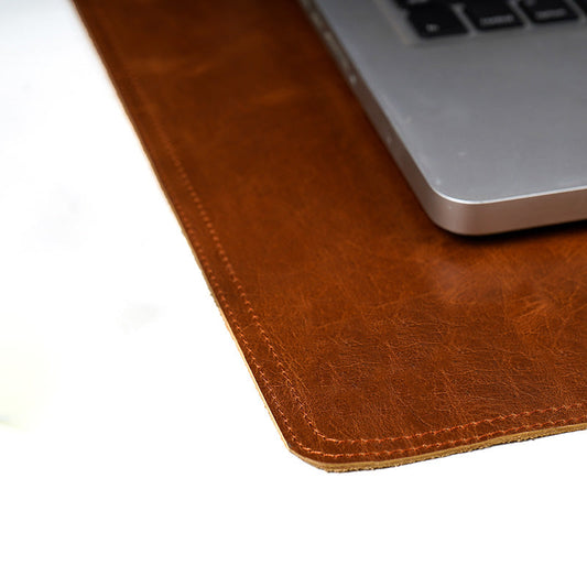 Crunch Tan Leather Desk Mat