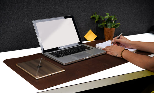 Brown Leather Desk Mat