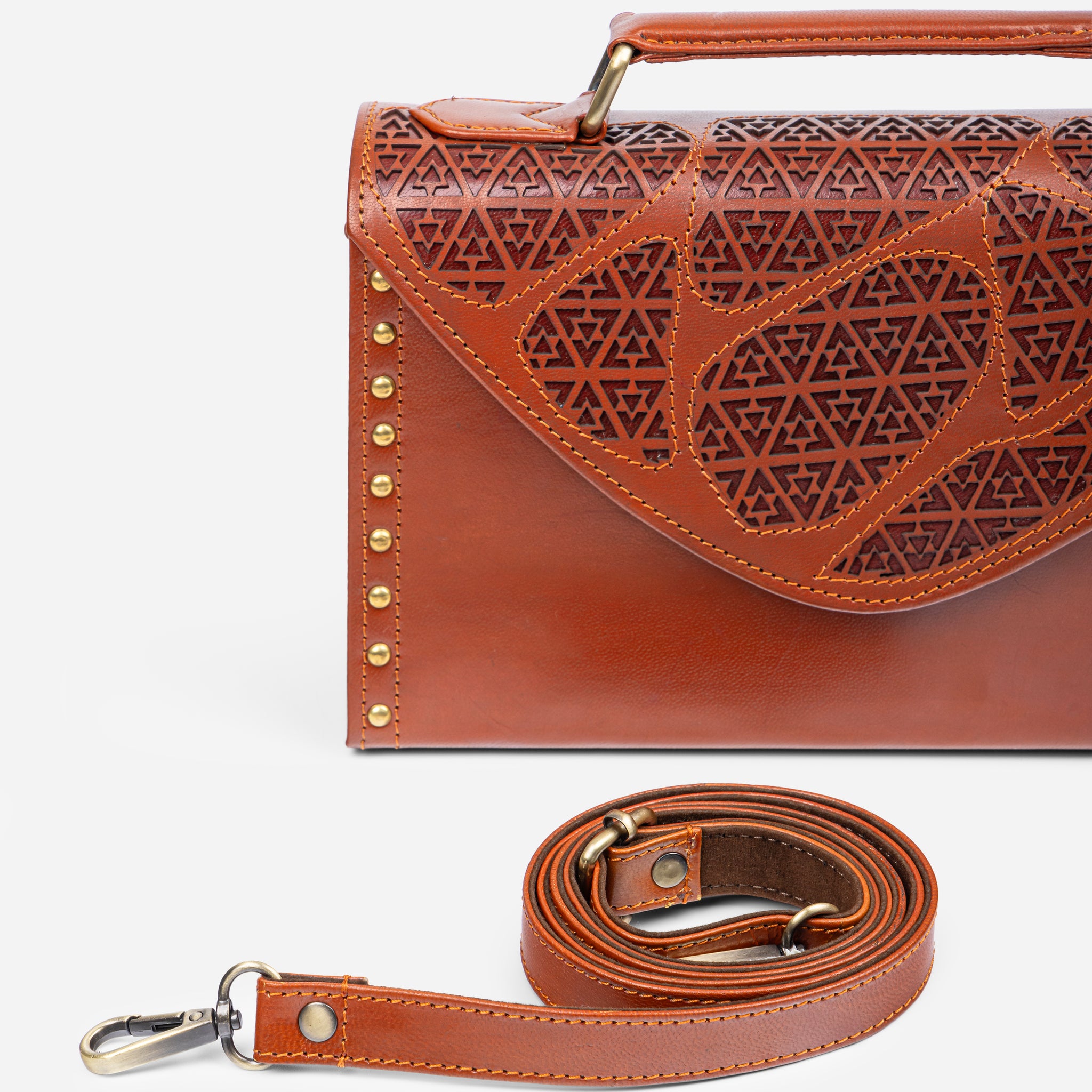 Golden Horizon Tan Crossbody Bag