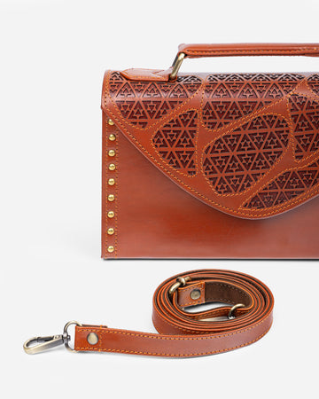 Golden Horizon Tan Crossbody Bag