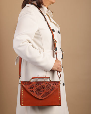 Golden Horizon Tan Crossbody Bag