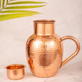 Copper Hammered Pitcher Jug