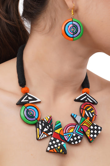 Abstract Necklace Set