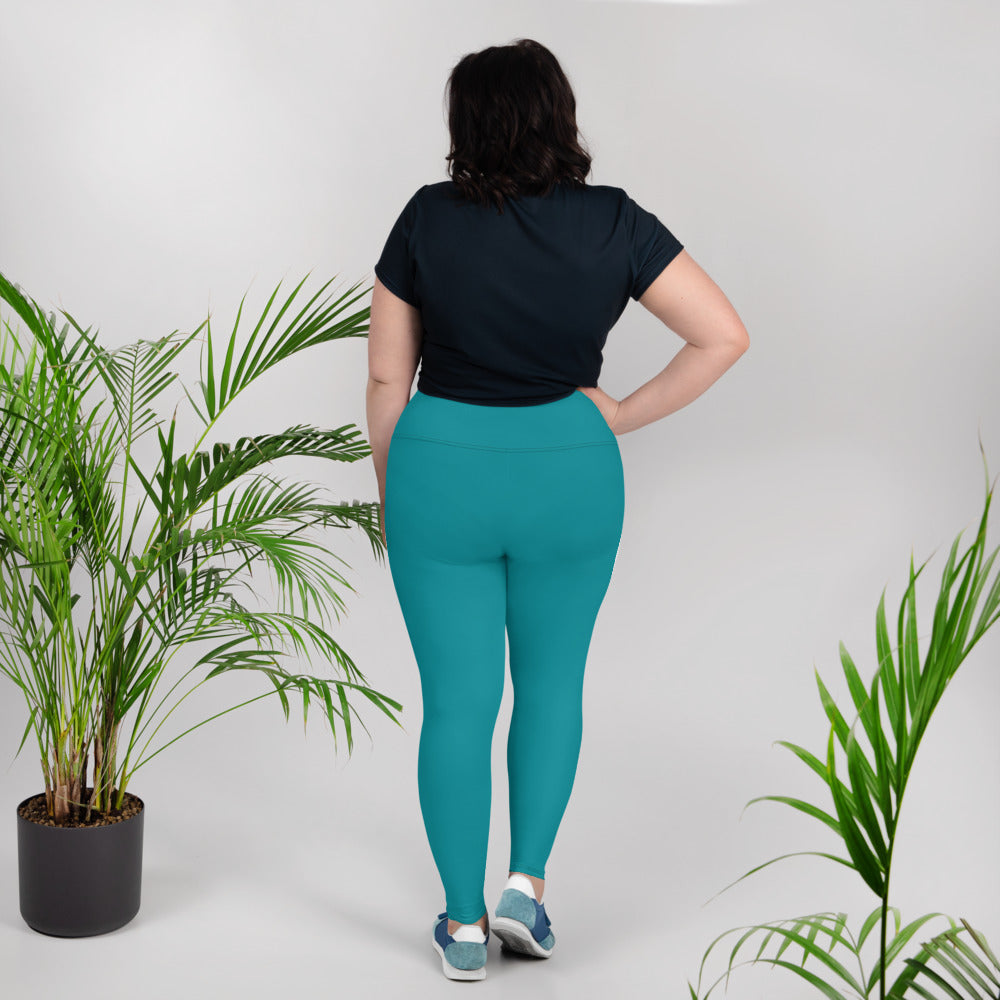 Blue Plus Size Leggings