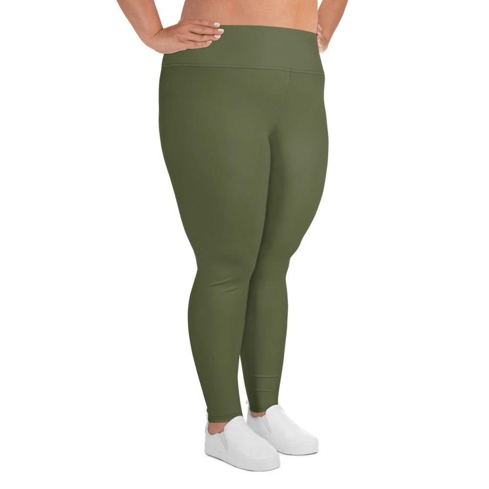 Olive Green Plus Size Leggings