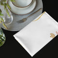 White Golden Cloth Napkin Set