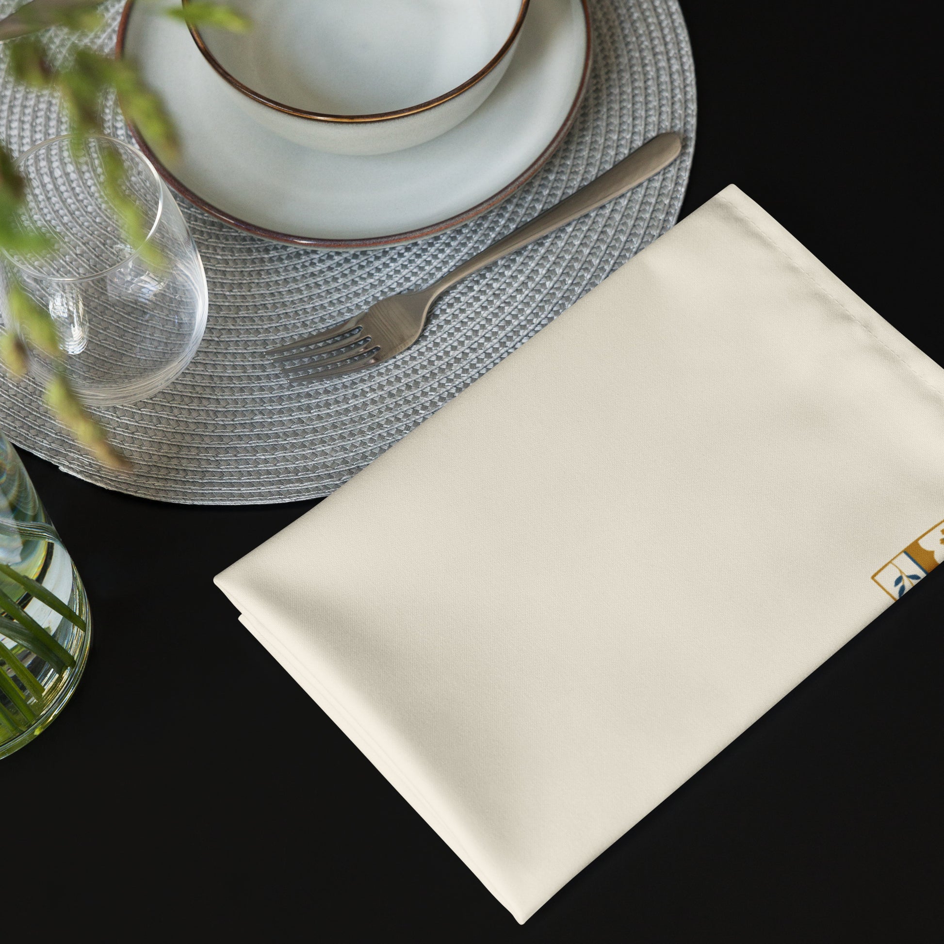 Off White Cloth Napkin Set