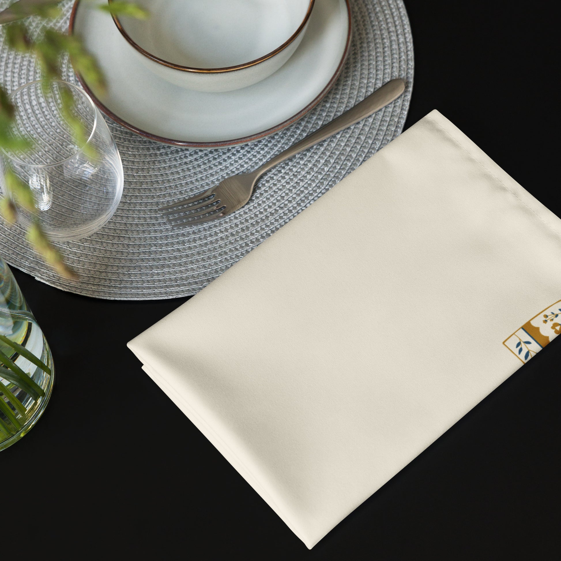 Off White Cloth Napkin Set