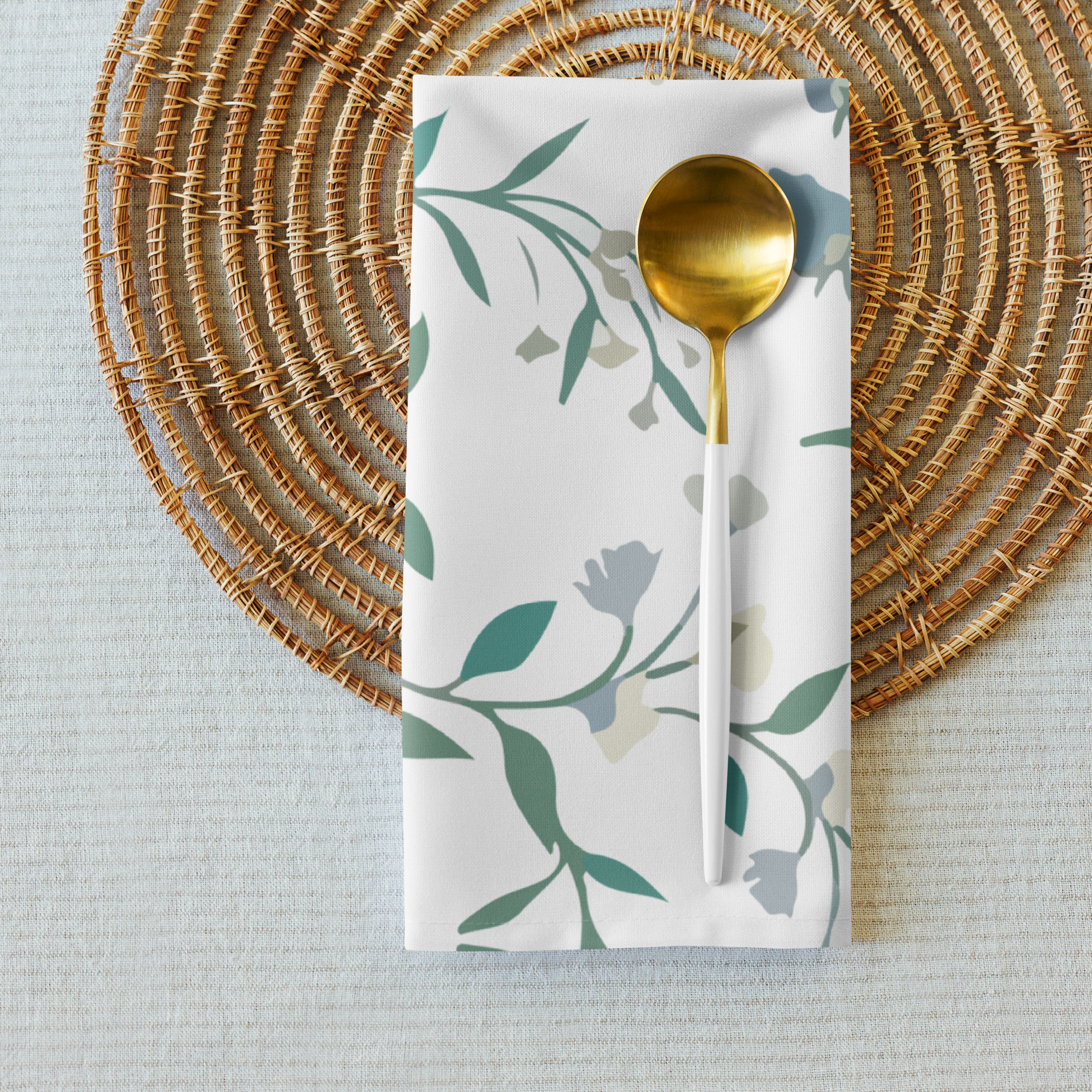 Blue Blossom Cloth Napkin Set