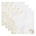 White Golden Cloth Napkin Set