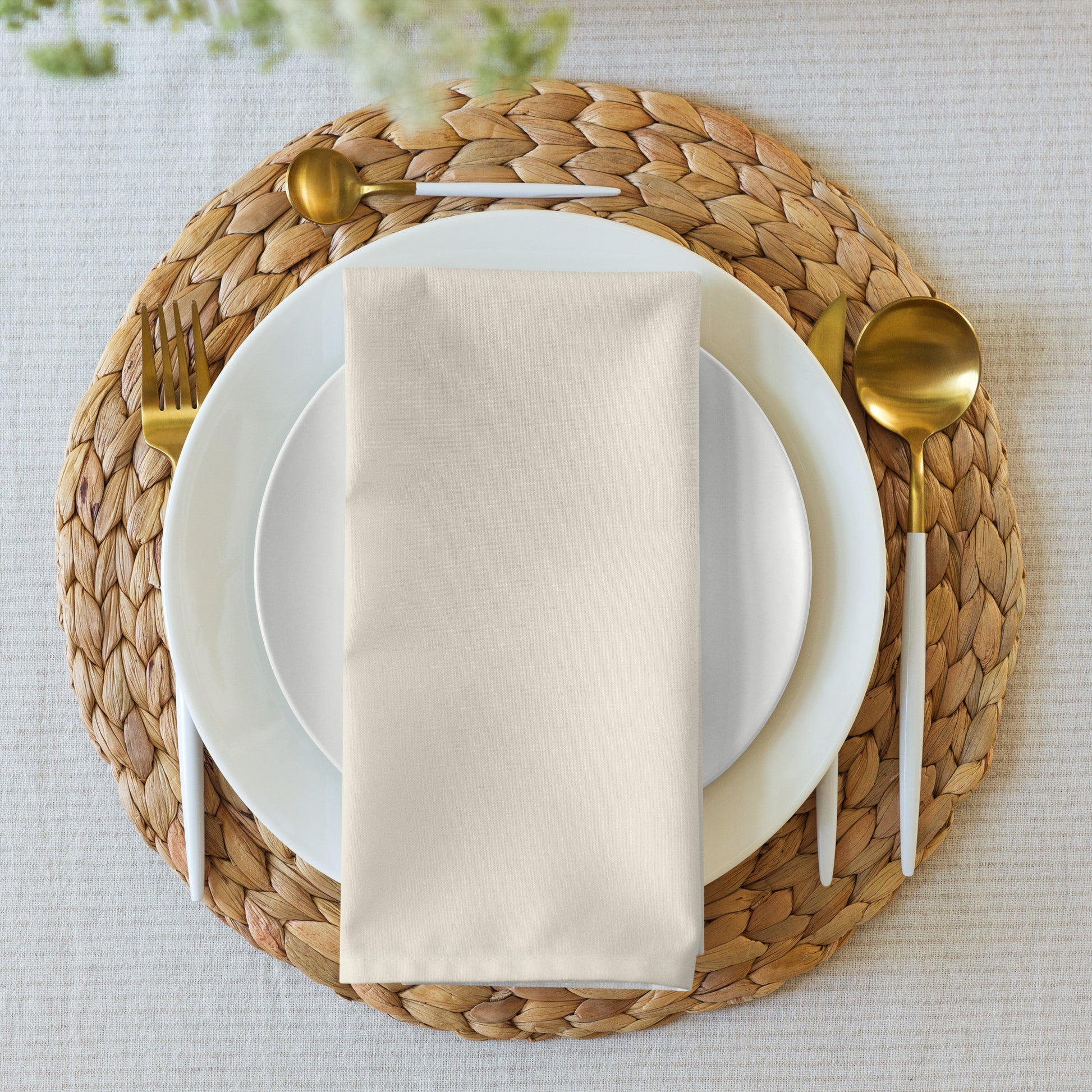 Off White Cloth Napkin Set