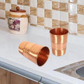 Middle Hammered Copper Glasses Set