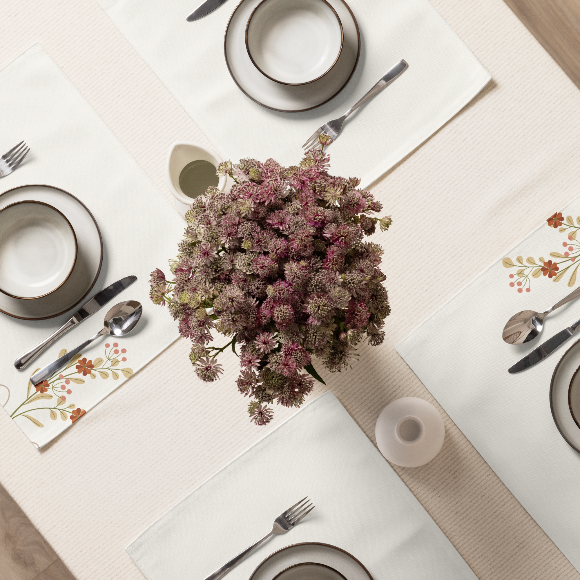 Off White Foral Placemat Set