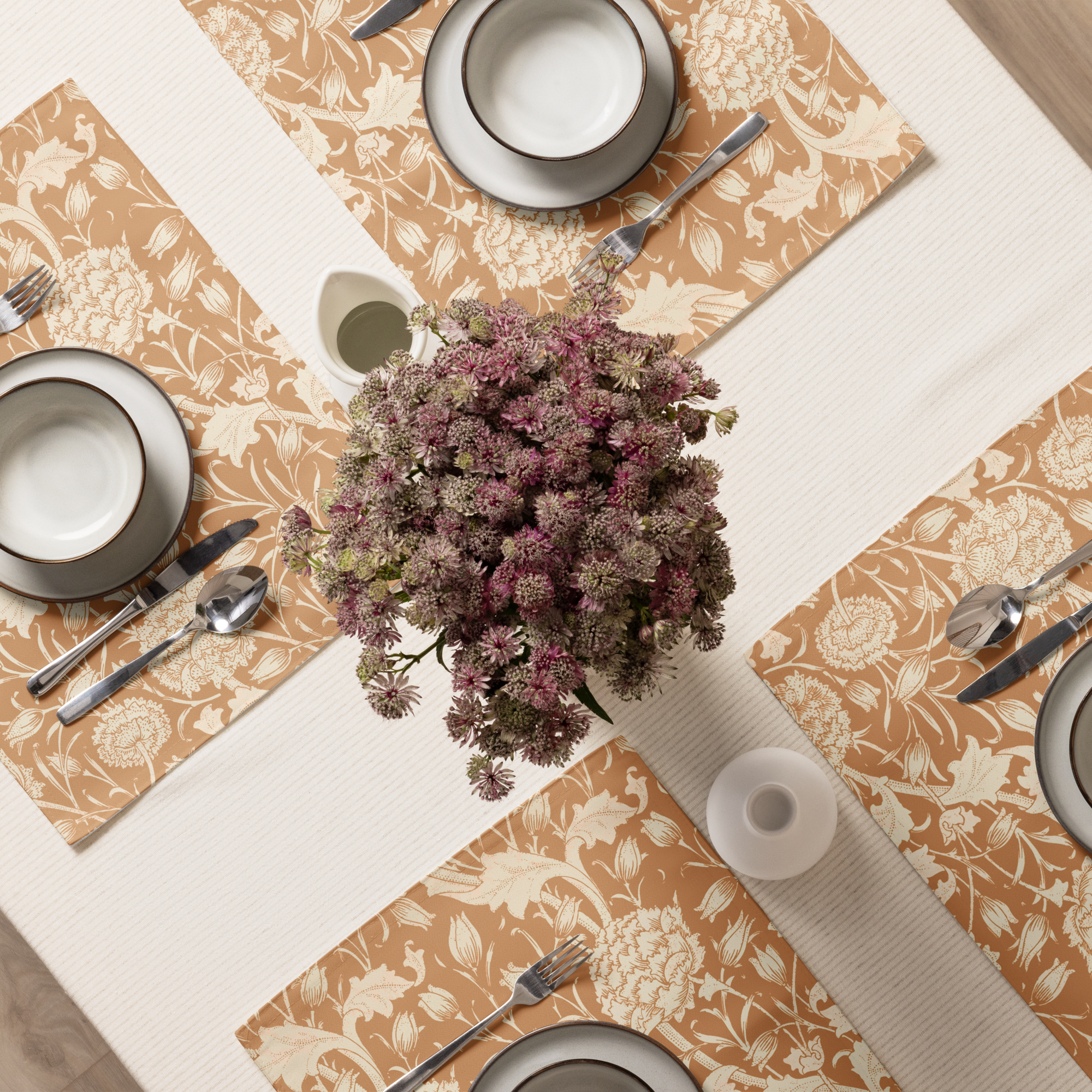 Brown Foral Placemat Set