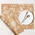 Brown Foral Placemat Set