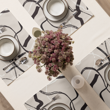 Black & White Line Placemat Set