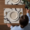 Black & White Line Placemat Set