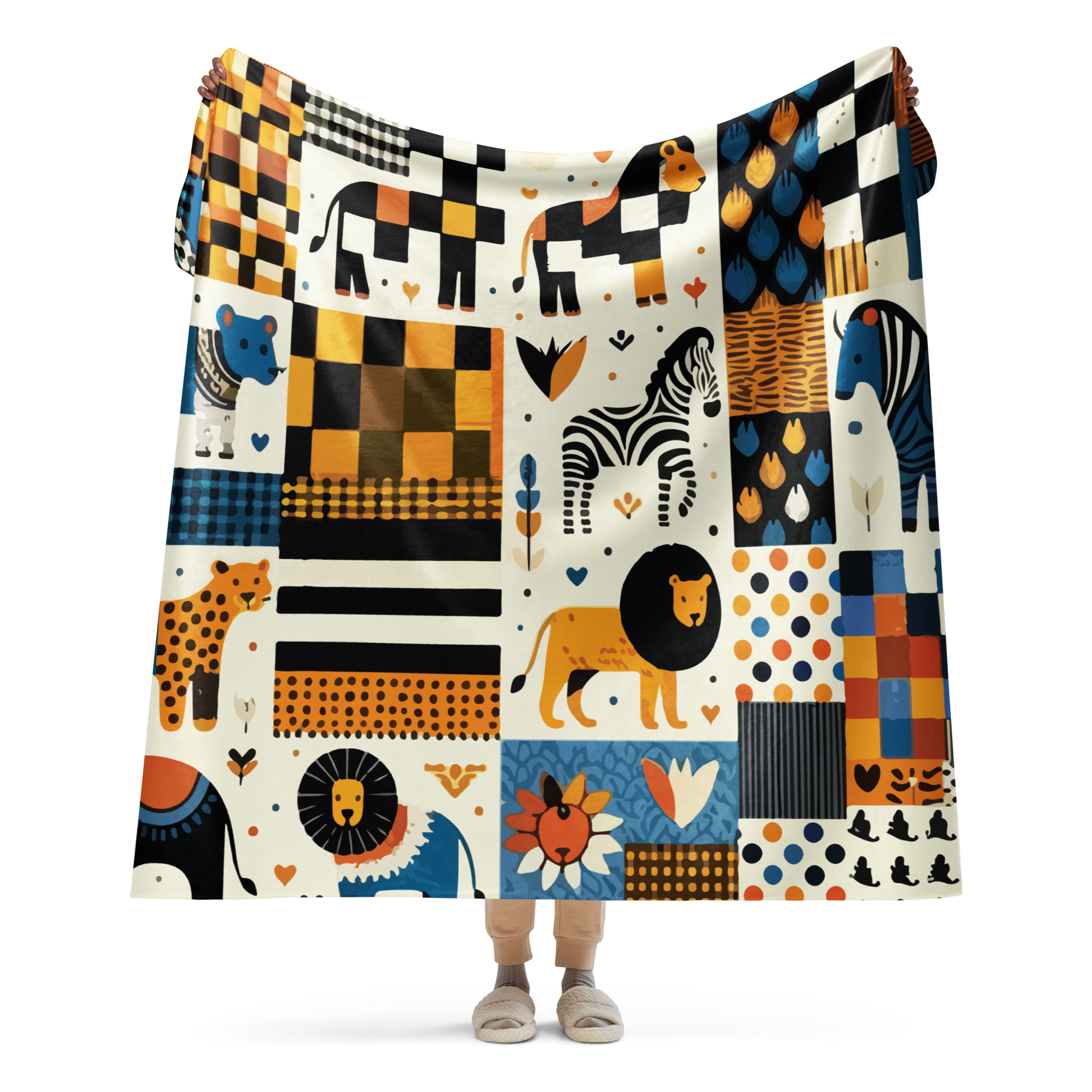 Animal Kingdom Sherpa Blanket