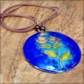 Handmade Treow Copper Enamel Necklace